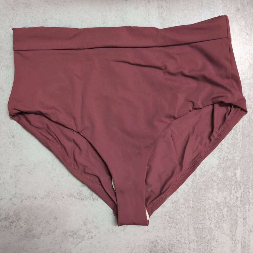 NWT Andie Mulberry Solid High-Waisted Swimwear Bottom Size Small